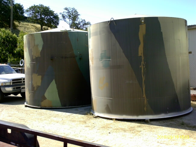 galanized water tanks Norhtern California
